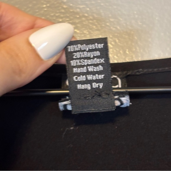 Clara Sunwoo Medium Ruffle Half Sleeve Top Black Made in USA - Picture 6 of 6